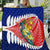 New Zealand Waitangi Day Quilt NZ Maori Tui Bird With Kowhai Flowers LT14 Blue - Polynesian Pride