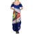 New Zealand Waitangi Day Summer Maxi Dress NZ Maori Tui Bird With Kowhai Flowers LT14 - Polynesian Pride