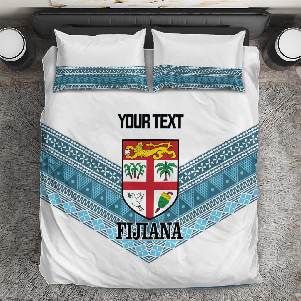 Custom Fiji Tapa Rugby 2025 Bedding Set Go Champions Fijiana