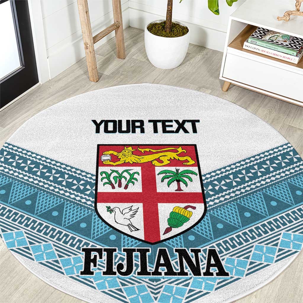 Custom Fiji Tapa Rugby 2025 Round Carpet Go Champions Fijiana