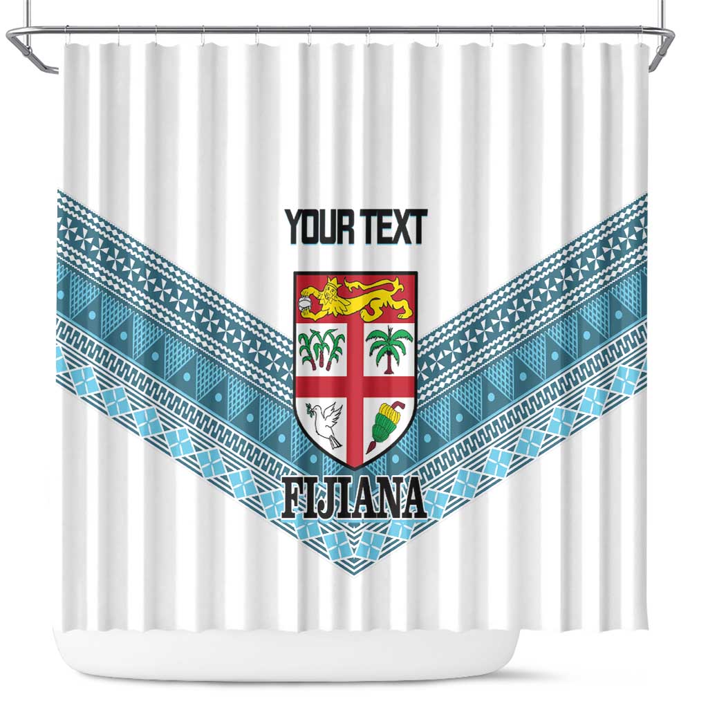 Custom Fiji Tapa Rugby 2025 Shower Curtain Go Champions Fijiana