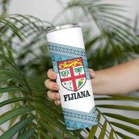 Custom Fiji Tapa Rugby 2025 Skinny Tumbler Go Champions Fijiana