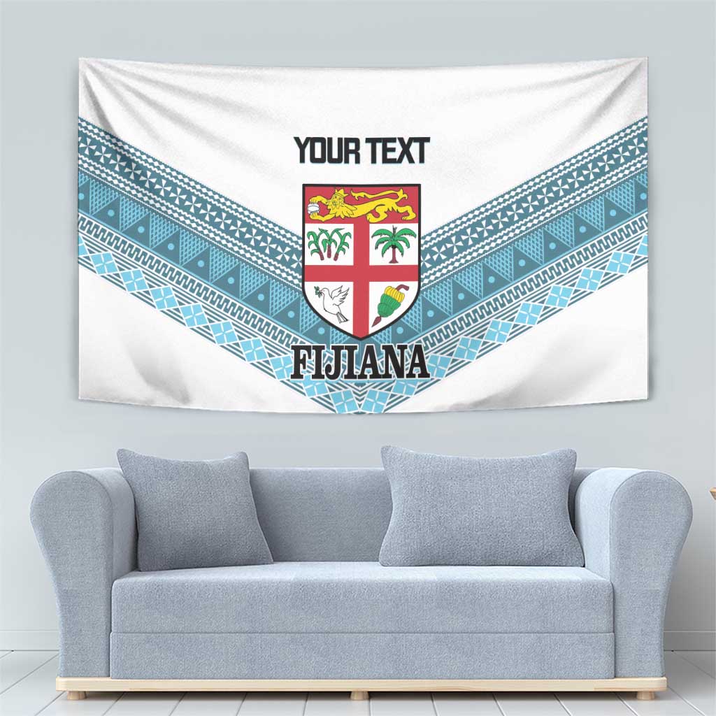 Custom Fiji Tapa Rugby 2025 Tapestry Go Champions Fijiana