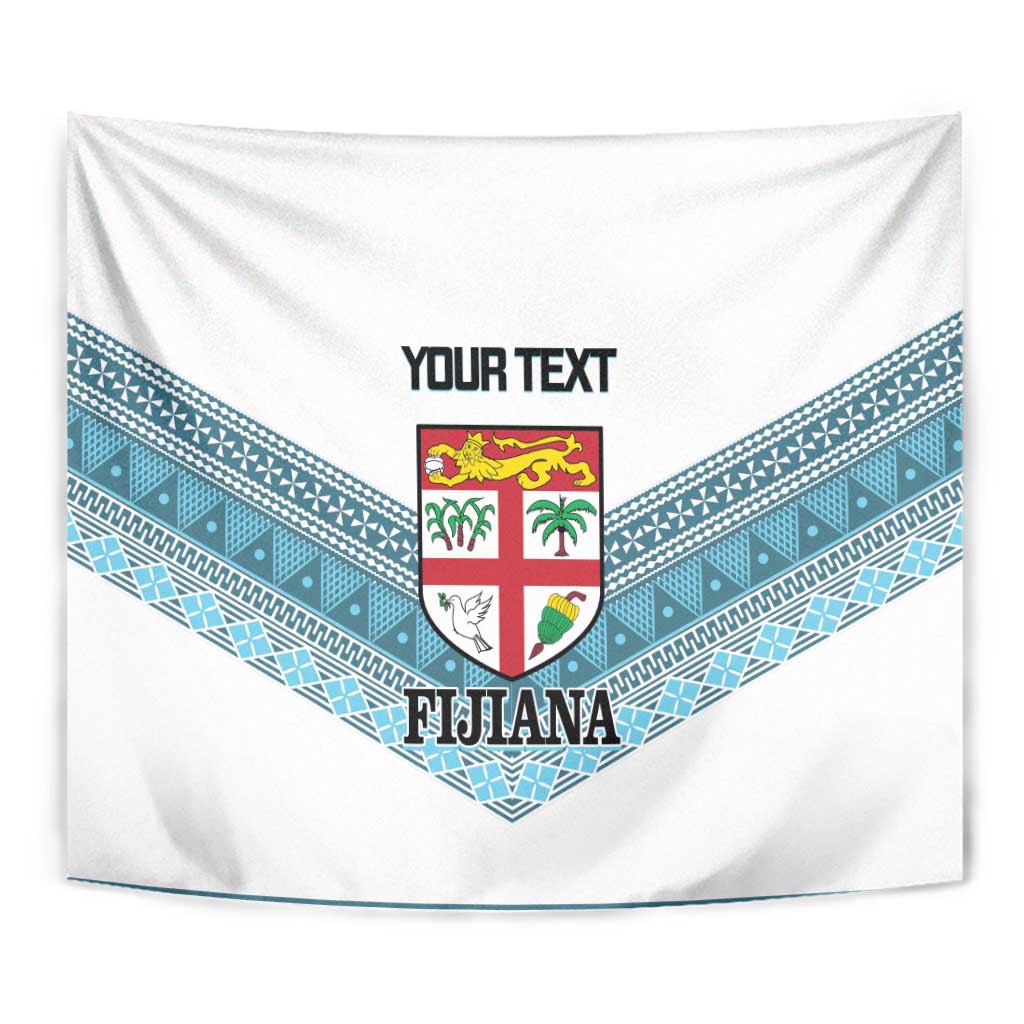 Custom Fiji Tapa Rugby 2025 Tapestry Go Champions Fijiana