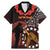 Cook Islands ANZAC Day Family Matching Mermaid Dress and Hawaiian Shirt Poppies With Sea Turtle LT14 Dad's Shirt - Short Sleeve Red - Polynesian Pride