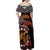 Cook Islands ANZAC Day Family Matching Off Shoulder Maxi Dress and Hawaiian Shirt Poppies With Sea Turtle LT14 - Polynesian Pride