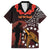 Cook Islands ANZAC Day Family Matching Puletasi and Hawaiian Shirt Poppies With Sea Turtle LT14 Dad's Shirt - Short Sleeve Red - Polynesian Pride