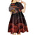 Cook Islands ANZAC Day Kid Short Sleeve Dress Poppies With Sea Turtle LT14 - Polynesian Pride