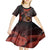 Cook Islands ANZAC Day Kid Short Sleeve Dress Poppies With Sea Turtle LT14 - Polynesian Pride