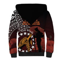 Cook Islands ANZAC Day Sherpa Hoodie Poppies With Sea Turtle LT14 - Polynesian Pride