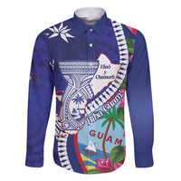 Biba Guam Liberation Day Family Matching Short Sleeve Bodycon Dress and Hawaiian Shirt Tano y Chamoru Latte Stone Blue