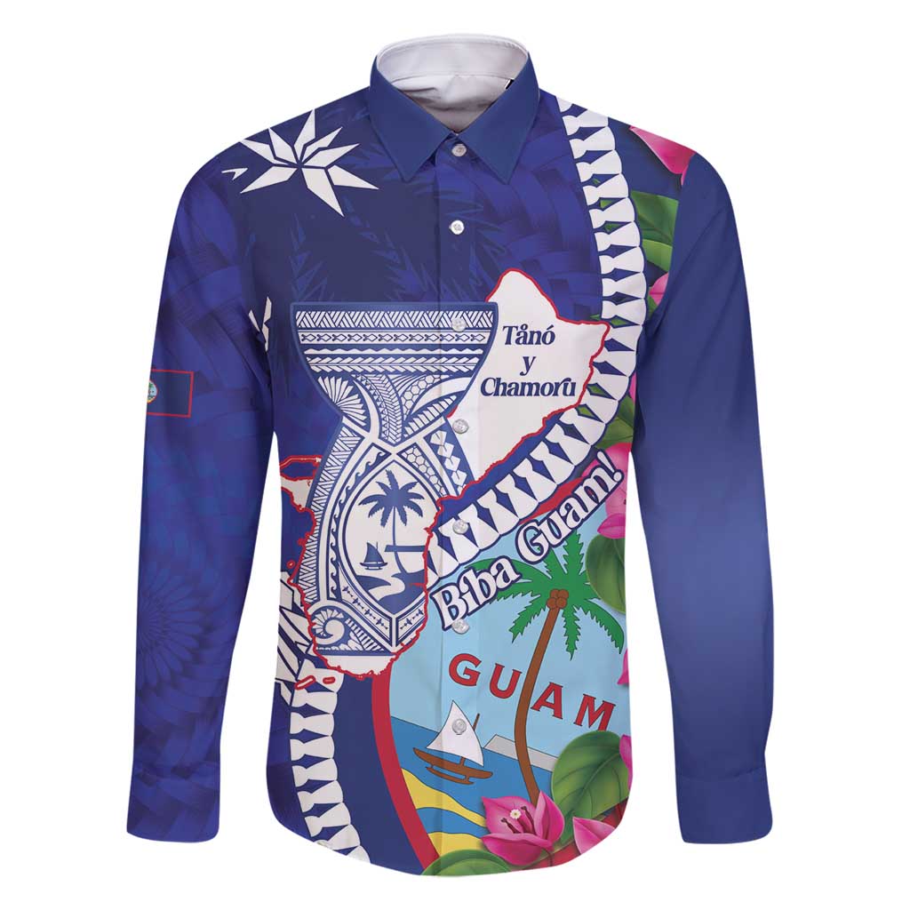 Biba Guam Liberation Day Family Matching Tank Maxi Dress and Hawaiian Shirt Tano y Chamoru Latte Stone Blue