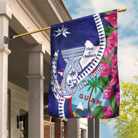 Biba Guam Liberation Day Garden Flag Tano y Chamoru Latte Stone Blue LT14 House Flag Blue - Polynesian Pride
