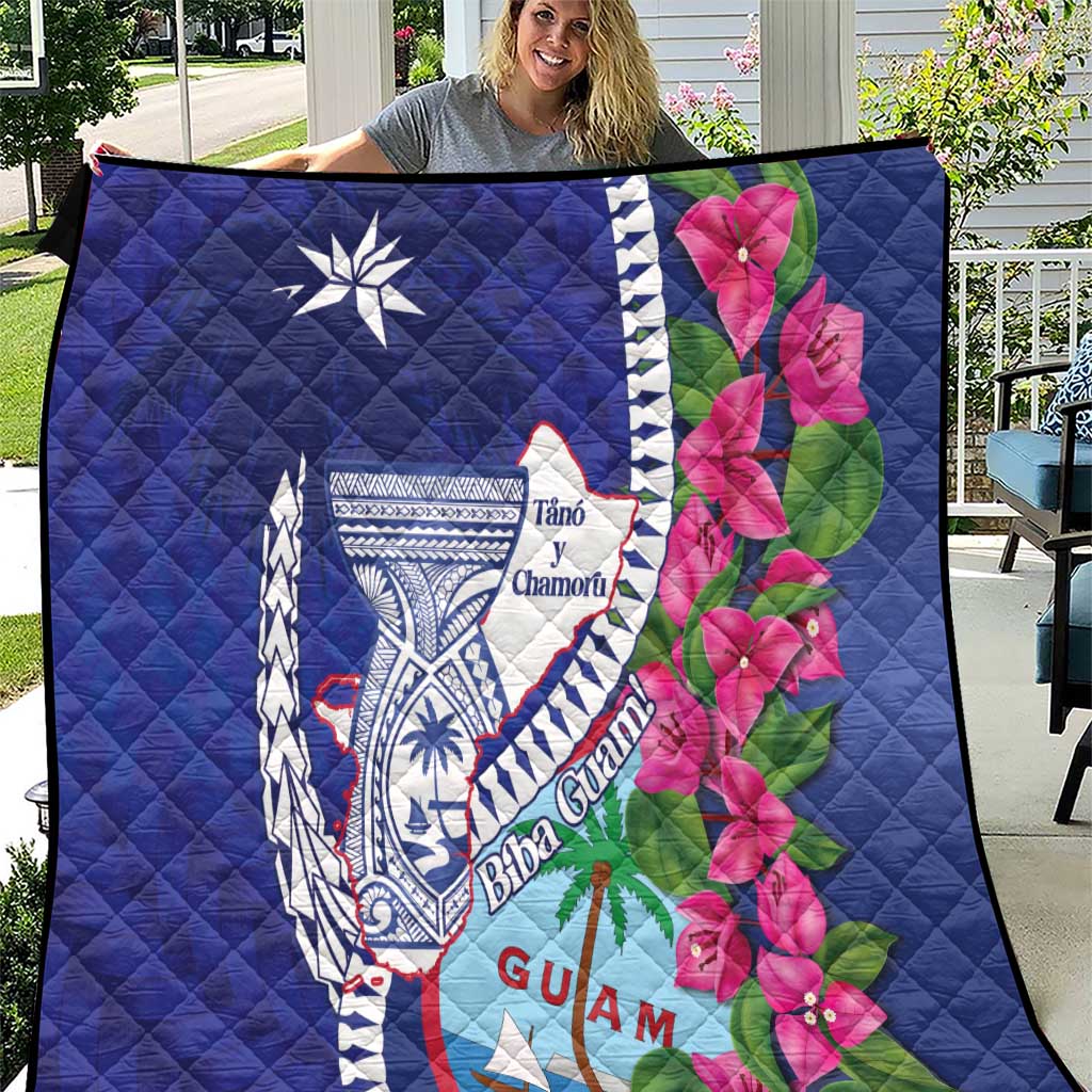 Biba Guam Liberation Day Quilt Tano y Chamoru Latte Stone Blue