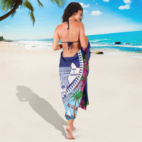 Biba Guam Liberation Day Sarong Tano y Chamoru Latte Stone Blue