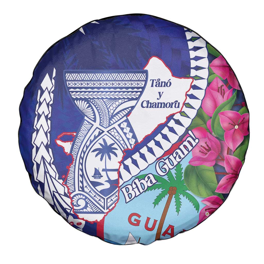 Biba Guam Liberation Day Spare Tire Cover Tano y Chamoru Latte Stone Blue