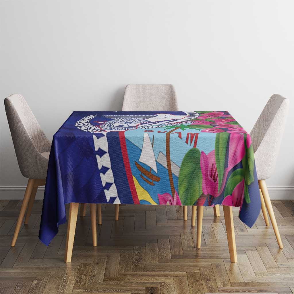 Biba Guam Liberation Day Tablecloth Tano y Chamoru Latte Stone Blue