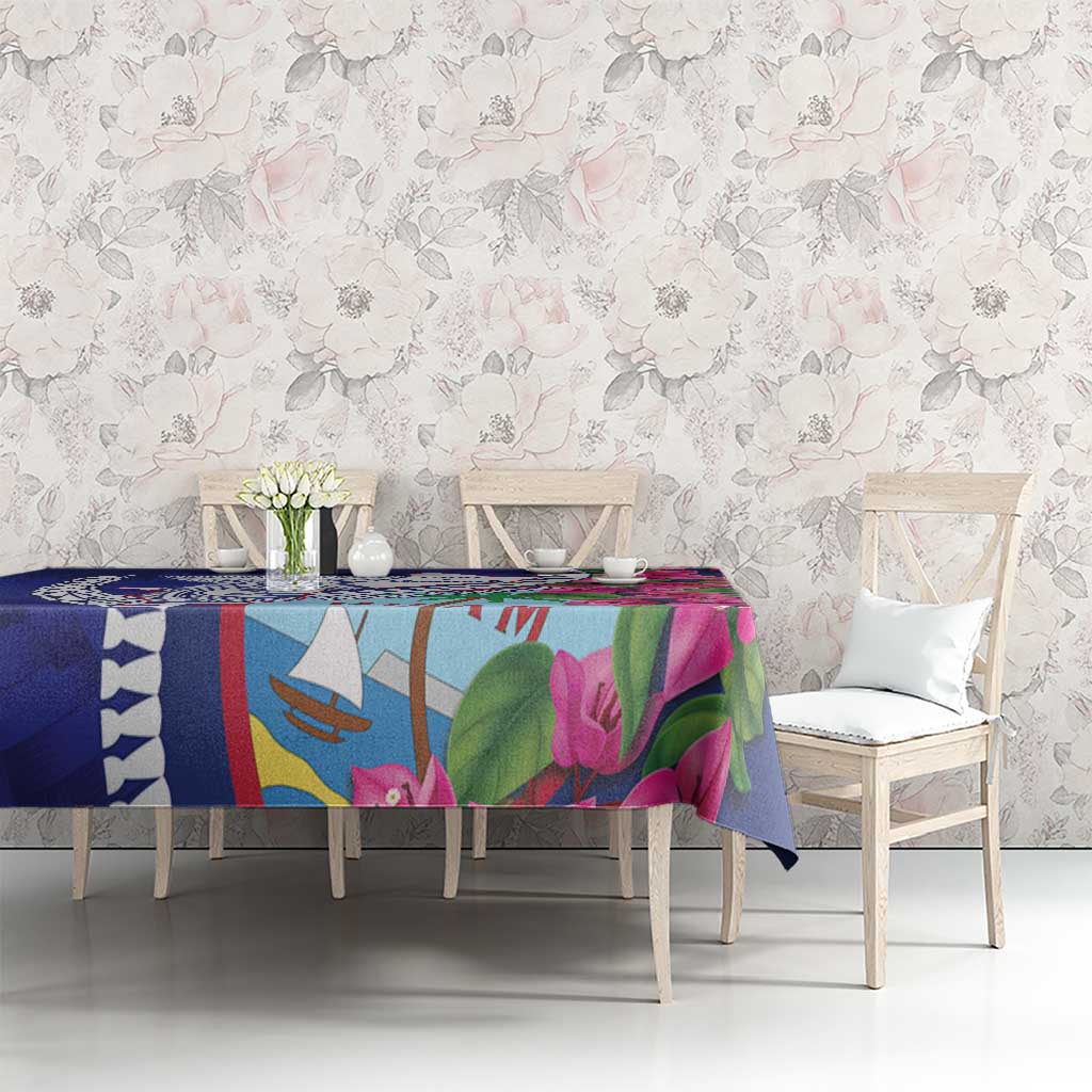 Biba Guam Liberation Day Tablecloth Tano y Chamoru Latte Stone Blue