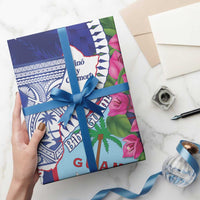 Biba Guam Liberation Day Wrapping Paper Tano y Chamoru Latte Stone Blue - Polynesian Pride