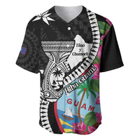 Biba Guam Liberation Day Baseball Jersey Tano y Chamoru Latte Stone Black