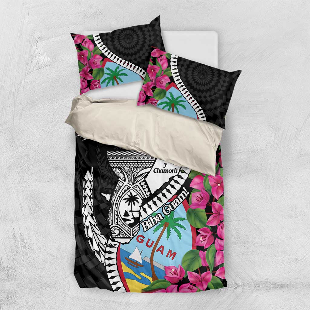 Biba Guam Liberation Day Bedding Set Tano y Chamoru Latte Stone Black