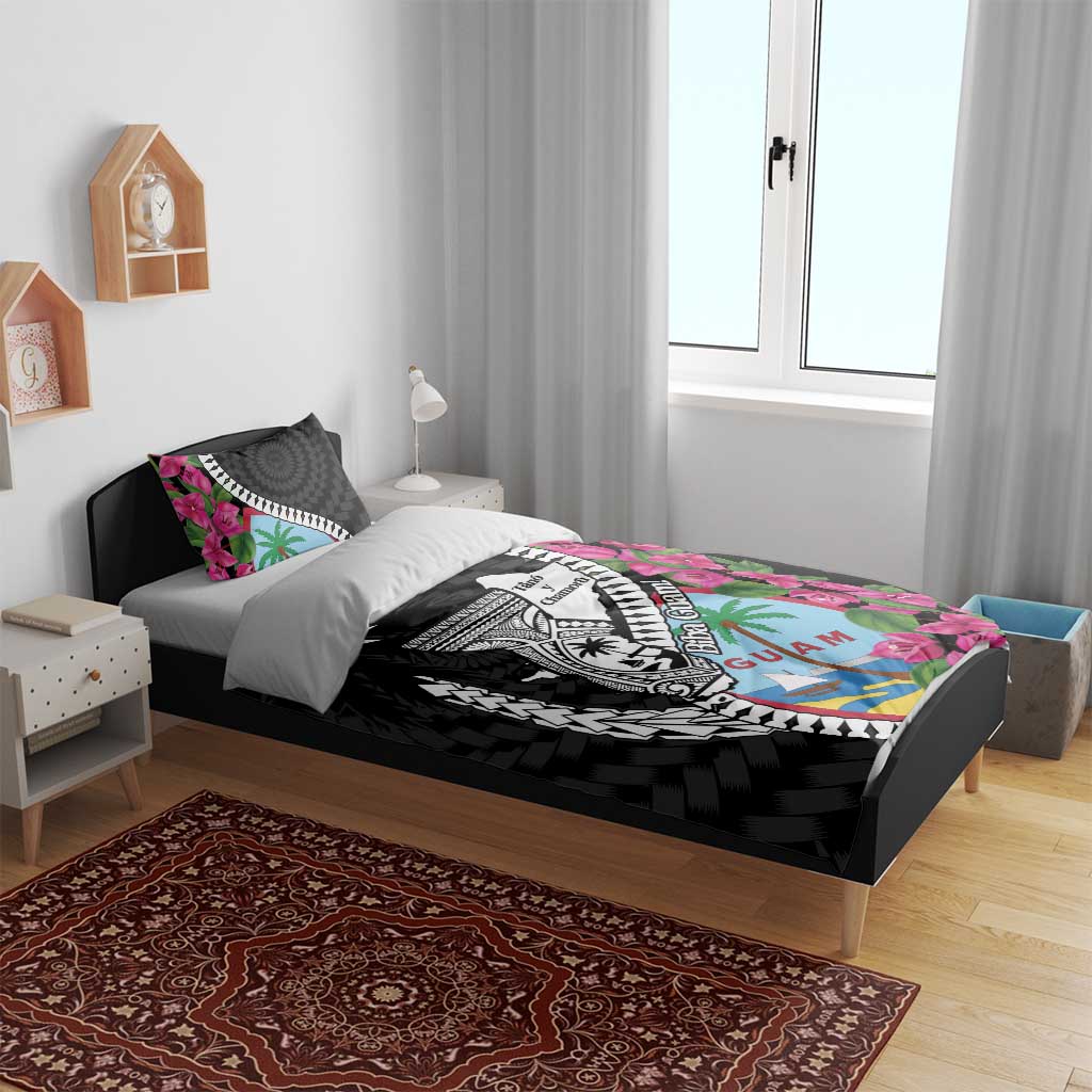 Biba Guam Liberation Day Bedding Set Tano y Chamoru Latte Stone Black