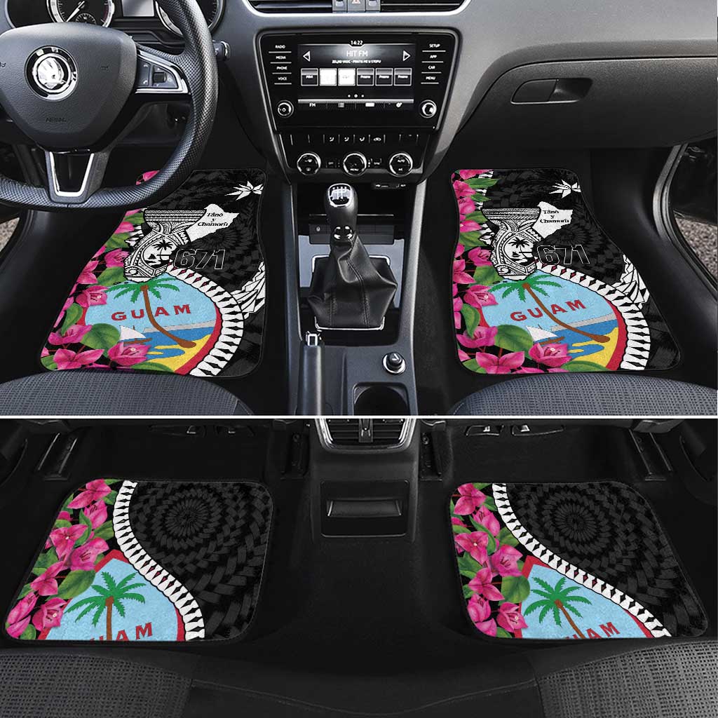 Biba Guam Liberation Day Car Mats Tano y Chamoru Latte Stone Black