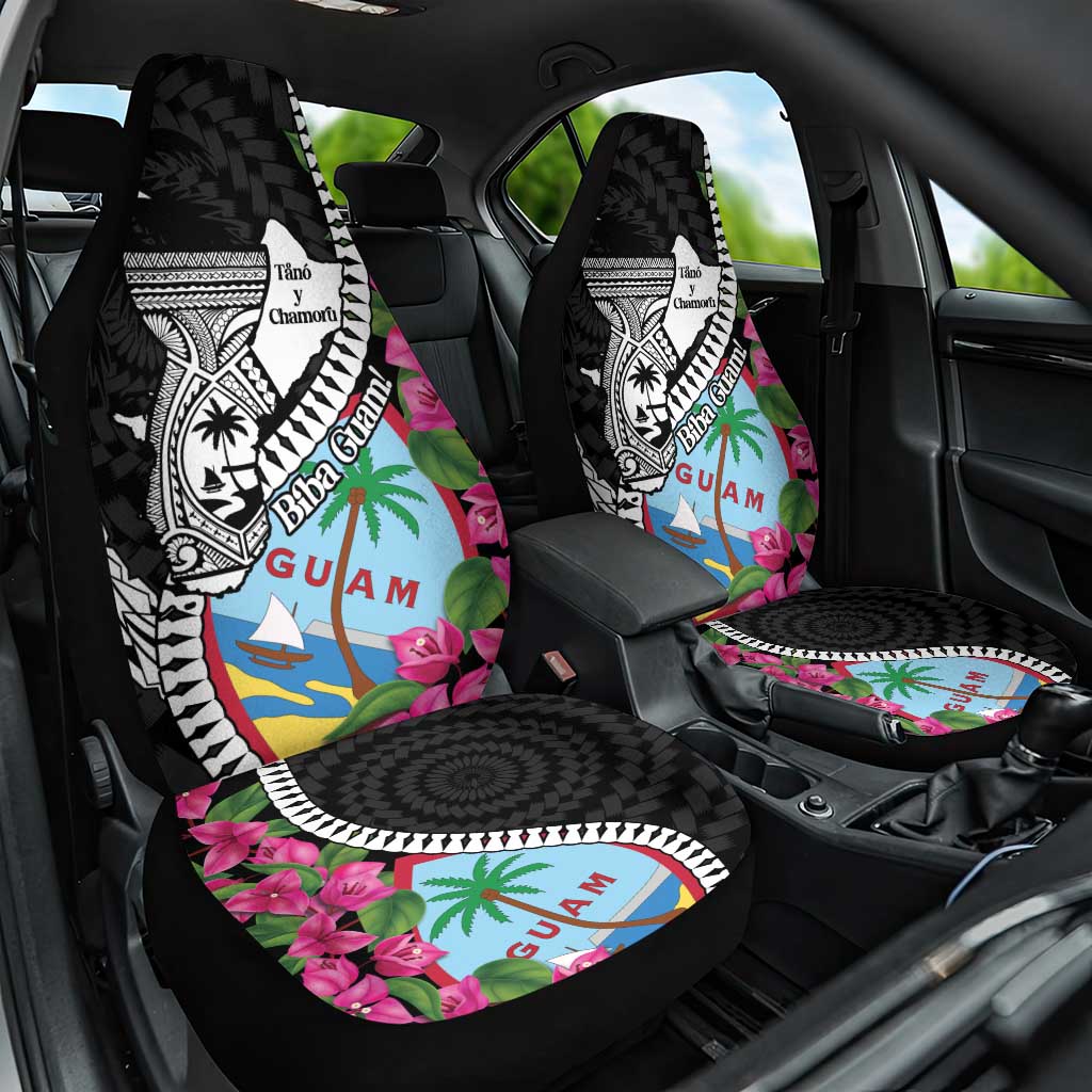 Biba Guam Liberation Day Car Seat Cover Tano y Chamoru Latte Stone Black
