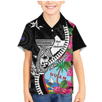 Biba Guam Liberation Day Family Matching Mermaid Dress and Hawaiian Shirt Tano y Chamoru Latte Stone Black