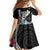 Biba Guam Liberation Day Family Matching Off The Shoulder Long Sleeve Dress and Hawaiian Shirt Tano y Chamoru Latte Stone Black