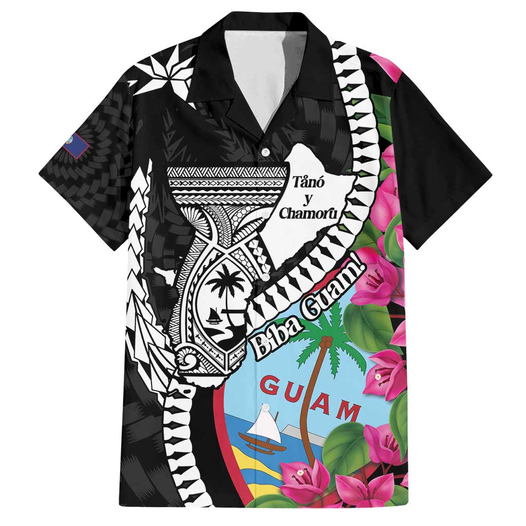 Biba Guam Liberation Day Family Matching Summer Maxi Dress and Hawaiian Shirt Tano y Chamoru Latte Stone Black