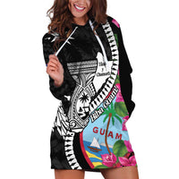 Biba Guam Liberation Day Hoodie Dress Tano y Chamoru Latte Stone Black