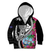 Biba Guam Liberation Day Kid Hoodie Tano y Chamoru Latte Stone Black