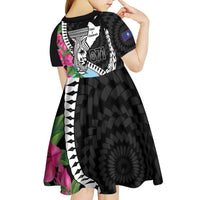 Biba Guam Liberation Day Kid Short Sleeve Dress Tano y Chamoru Latte Stone Black