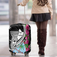 Biba Guam Liberation Day Luggage Cover Tano y Chamoru Latte Stone Black
