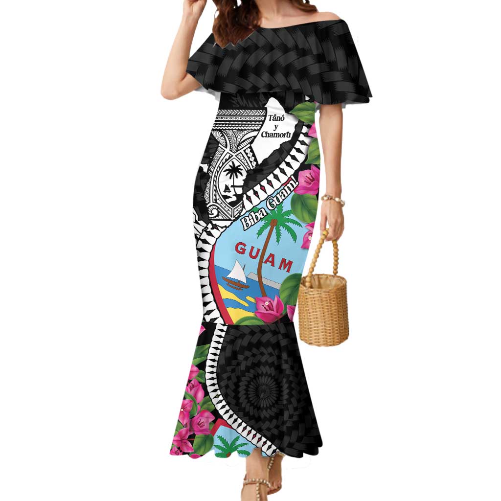 Biba Guam Liberation Day Mermaid Dress Tano y Chamoru Latte Stone Black