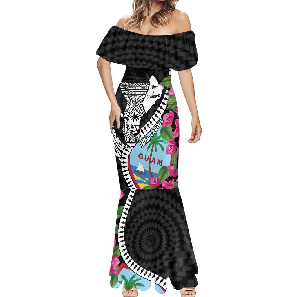 Biba Guam Liberation Day Mermaid Dress Tano y Chamoru Latte Stone Black