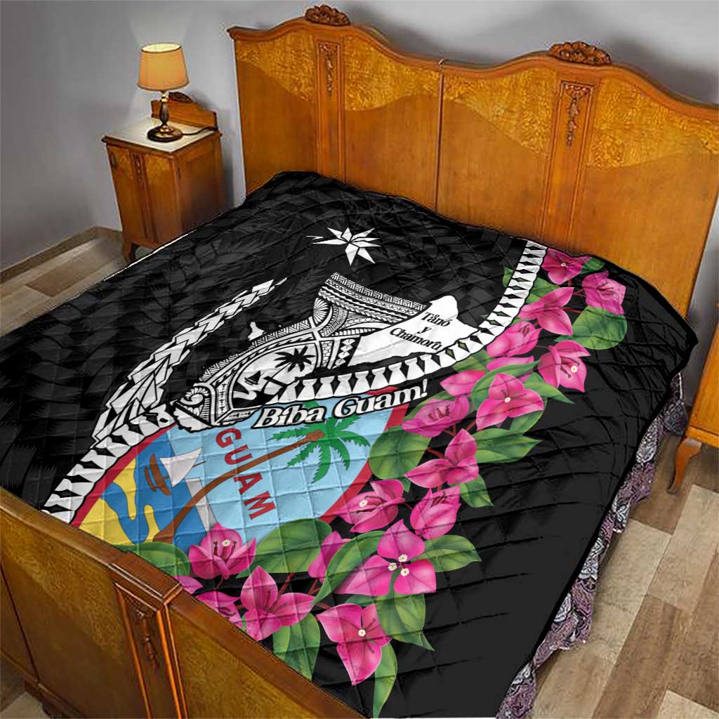 Biba Guam Liberation Day Quilt Tano y Chamoru Latte Stone Black