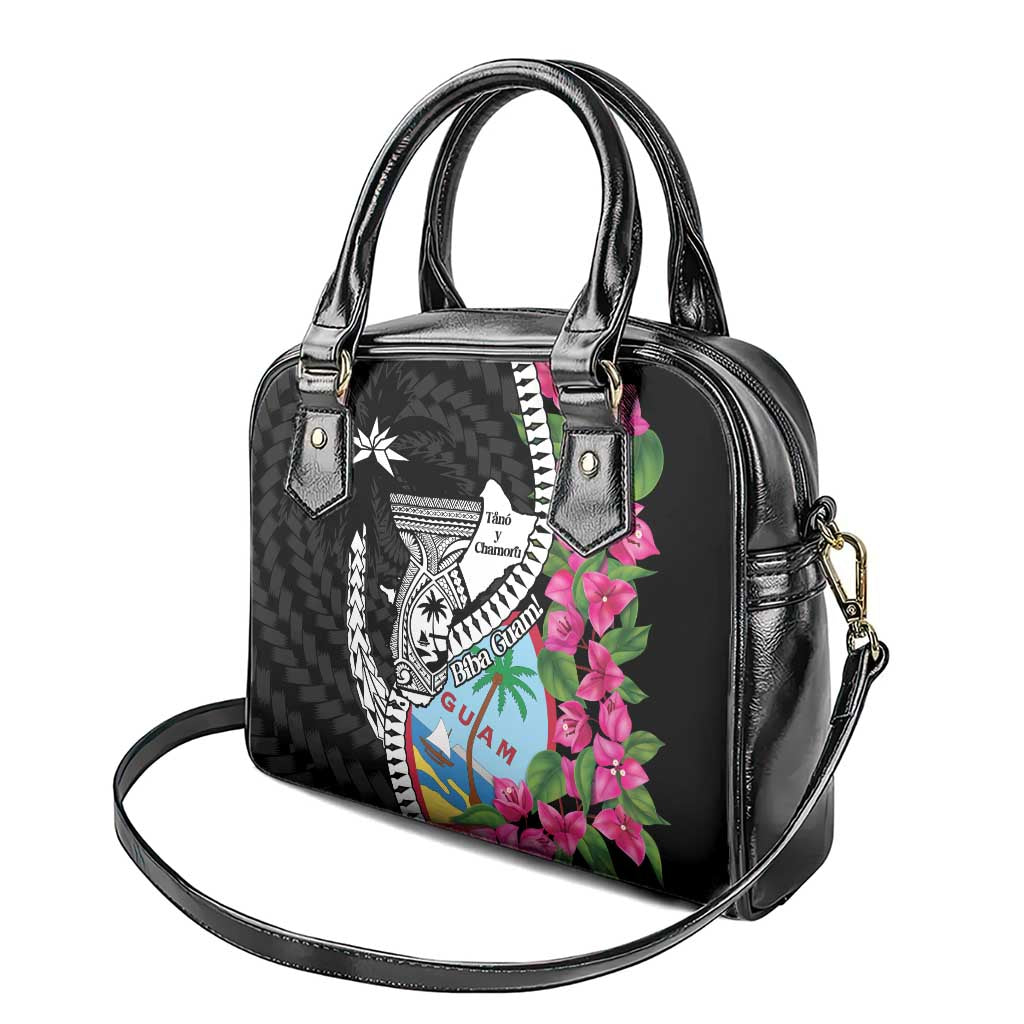 Biba Guam Liberation Day Shoulder Handbag Tano y Chamoru Latte Stone Black