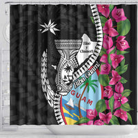 Biba Guam Liberation Day Shower Curtain Tano y Chamoru Latte Stone Black LT14 - Polynesian Pride
