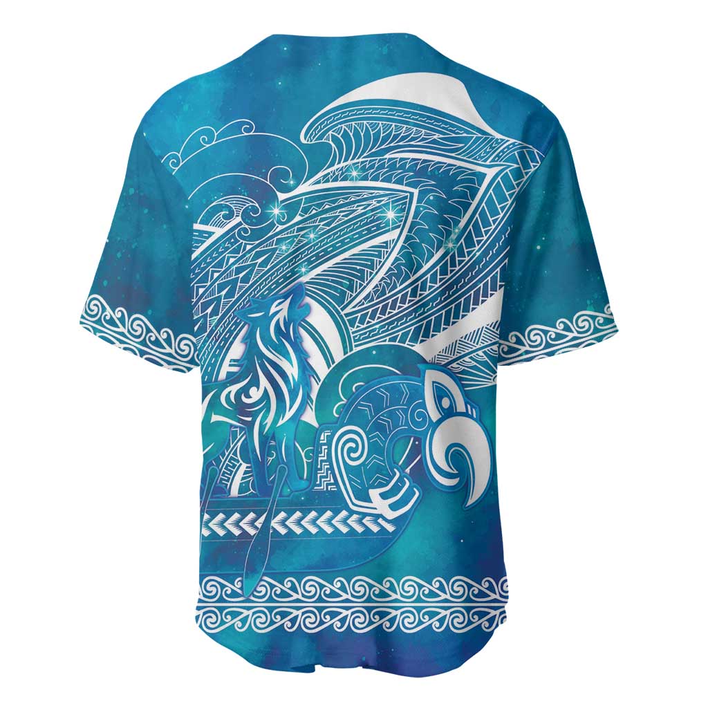 Kuri Dog Waka New Zealand Matariki Baseball Jersey Ocean Sharks Maori Tattoo