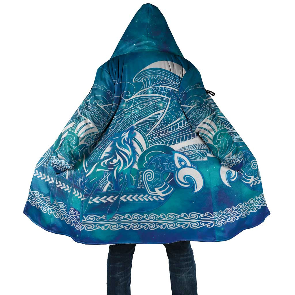 Kuri Dog Waka New Zealand Matariki Cloak Ocean Sharks Maori Tattoo LT14 Unisex Blue - Polynesian Pride