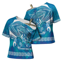 Kuri Dog Waka New Zealand Matariki Cross Shoulder Shirt Ocean Sharks Maori Tattoo
