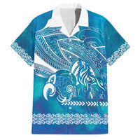 Kuri Dog Waka New Zealand Matariki Family Matching Puletasi and Hawaiian Shirt Ocean Sharks Maori Tattoo