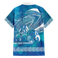 Kuri Dog Waka New Zealand Matariki Family Matching Puletasi and Hawaiian Shirt Ocean Sharks Maori Tattoo