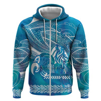 Kuri Dog Waka New Zealand Matariki Hoodie Ocean Sharks Maori Tattoo