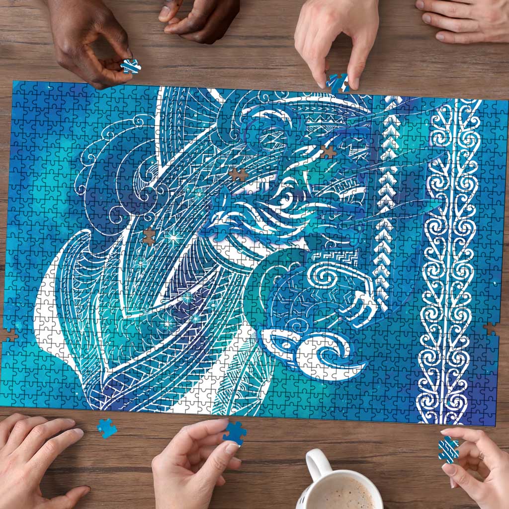 Kuri Dog Waka New Zealand Matariki Puzzle Ocean Sharks Maori Tattoo LT14 - Polynesian Pride
