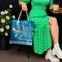 Kuri Dog Waka New Zealand Matariki Tote Bag Ocean Sharks Maori Tattoo