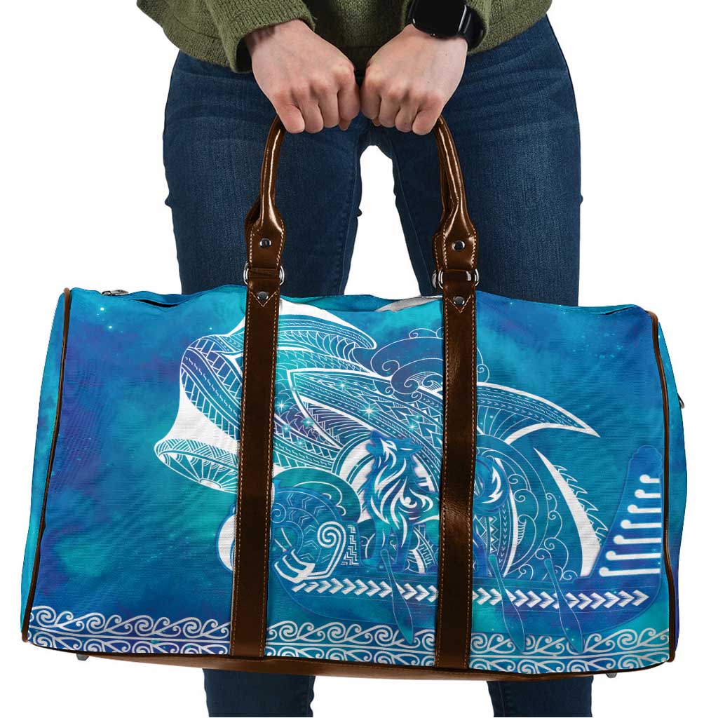 Kuri Dog Waka New Zealand Matariki Travel Bag Ocean Sharks Maori Tattoo