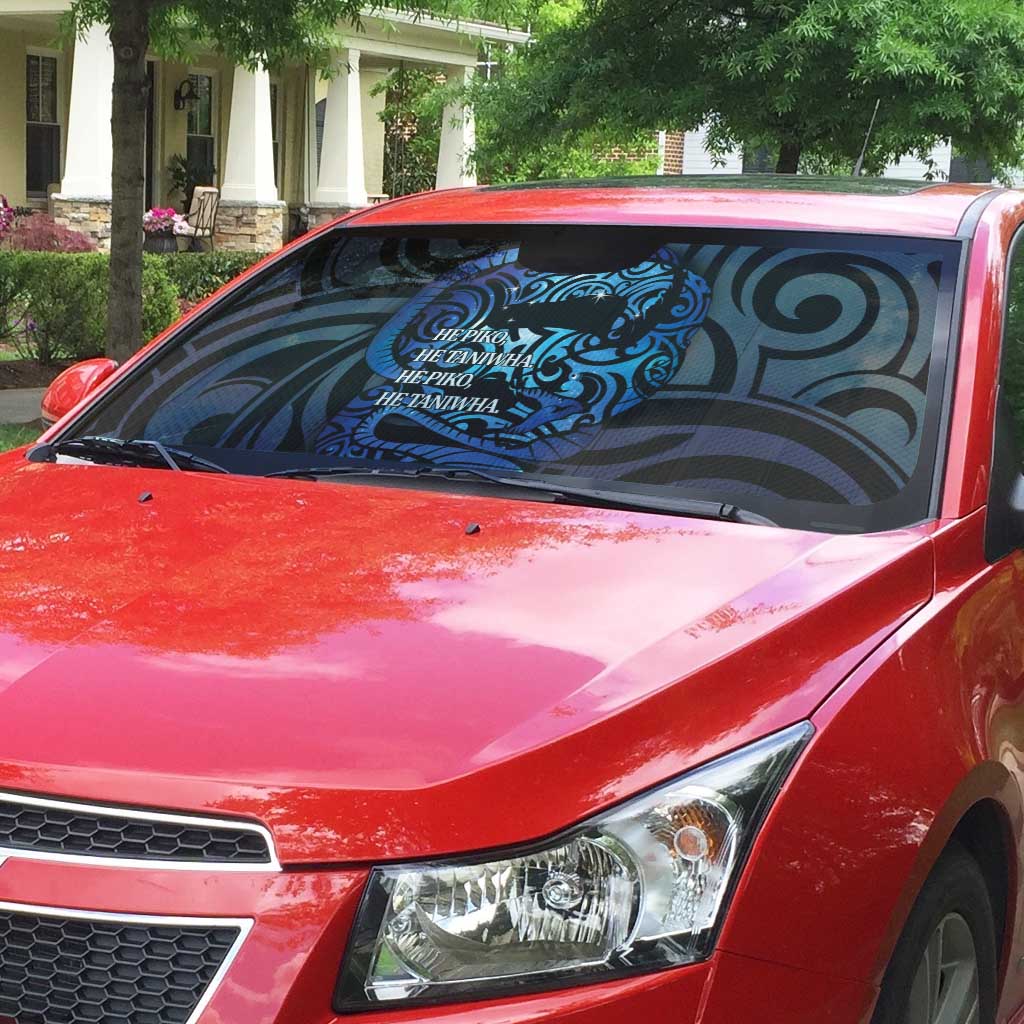 Tuna Eel New Zealand Matariki Auto Sun Shade He Piko He Taniwha Maori Pattern LT14 - Polynesian Pride